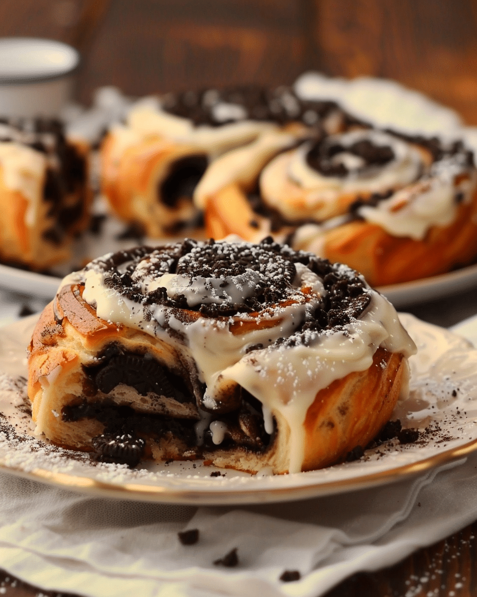 Oreo-Stuffed Cinnamon Rolls