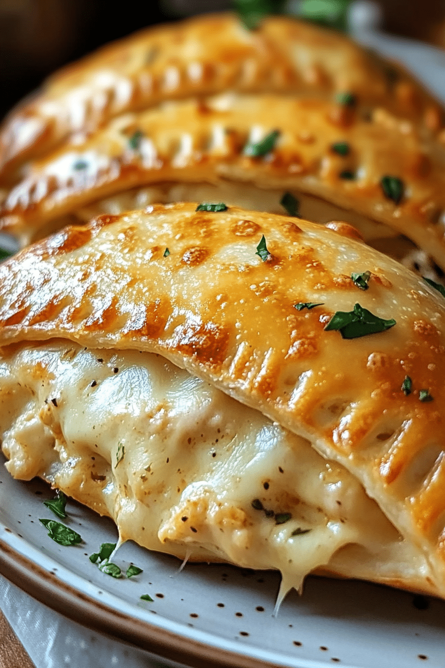 Chicken Alfredo Air Fryer Calzones