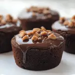 Mini Flourless Peanut Butter Chocolate Cakes