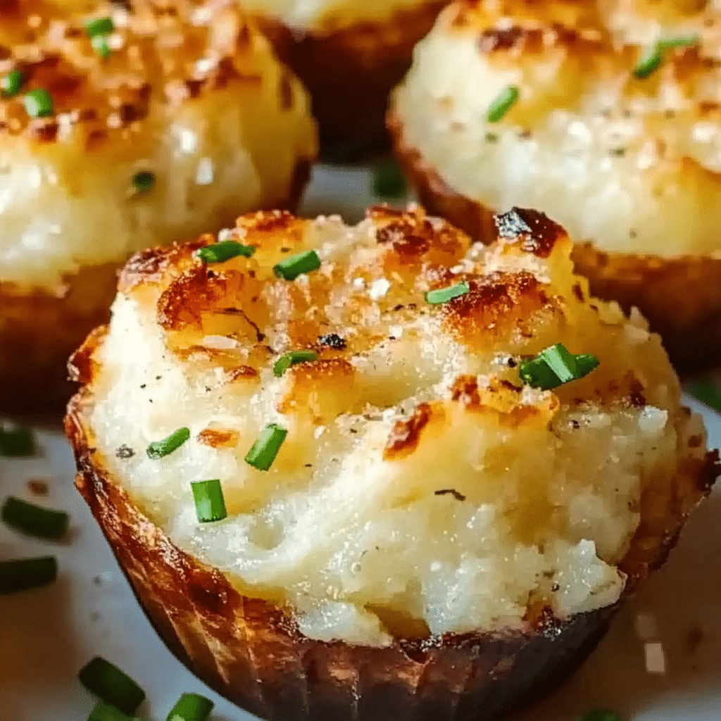 Garlic Parmesan Mashed Potato Cups