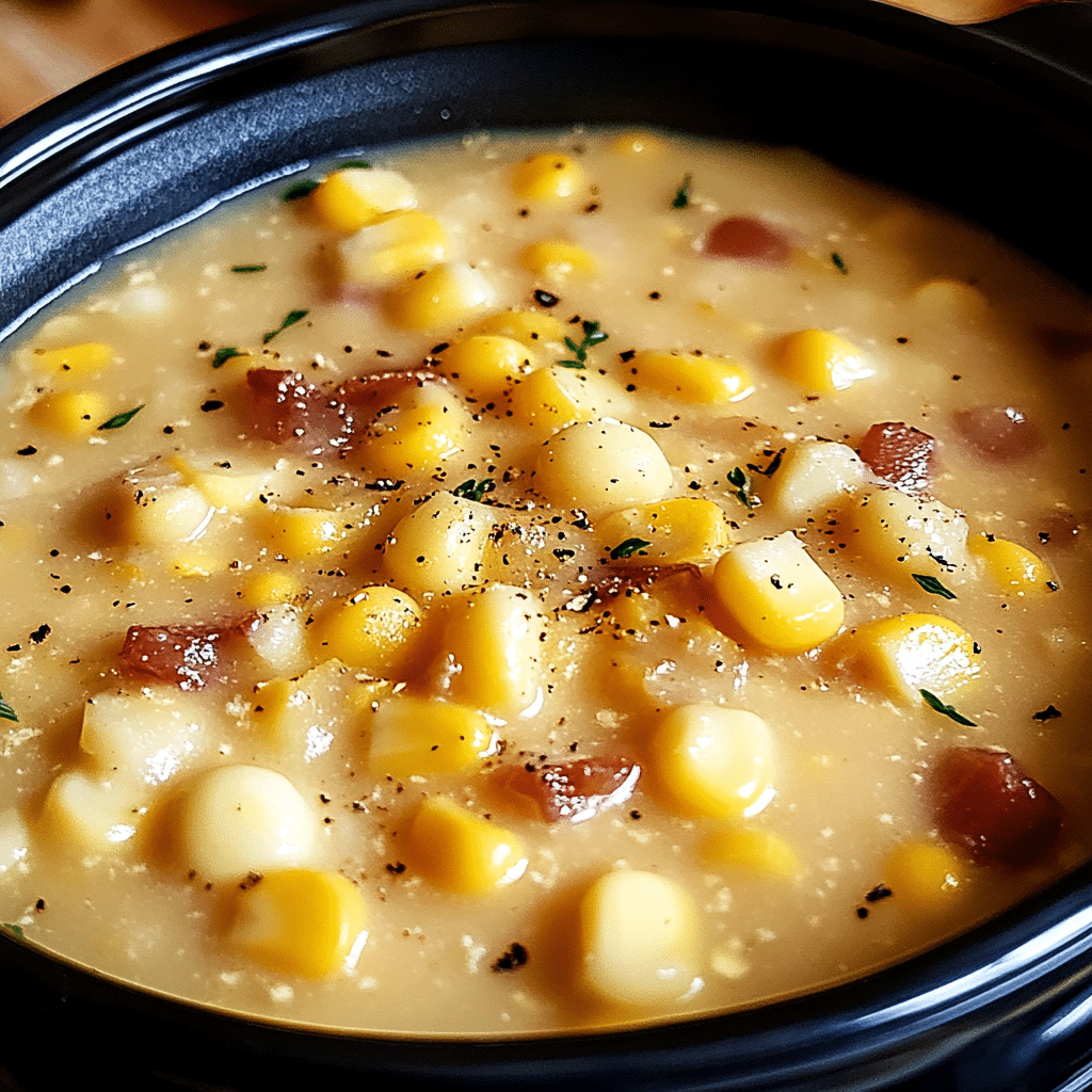 Slow Cooker Amish Corn Chowder