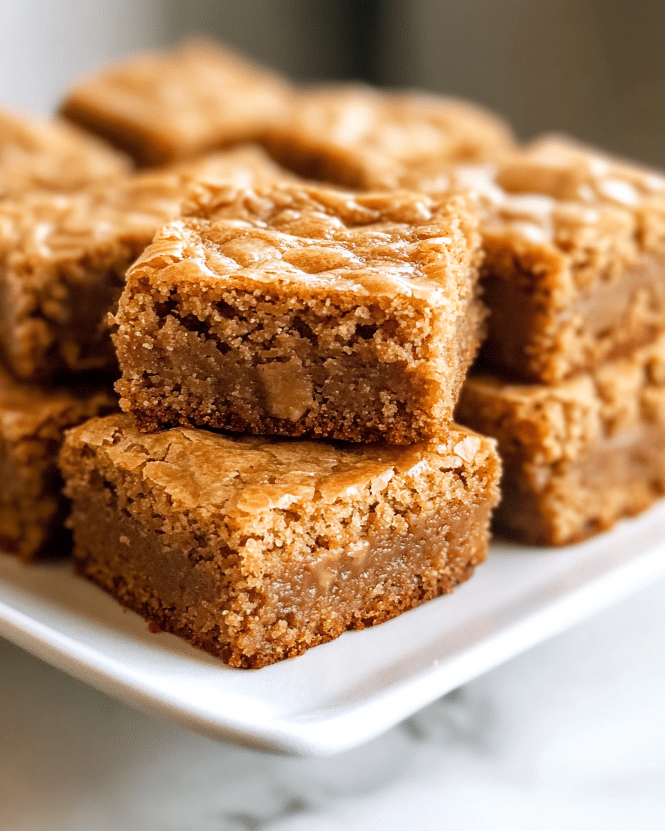 Vegan Cinnamon Chickpea Blondies