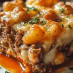 Cheesy Tater Tot Meatloaf Casserole