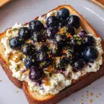 Air Fryer Blueberry Cottage Cheese Toast