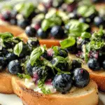 Blueberry Basil Bruschetta