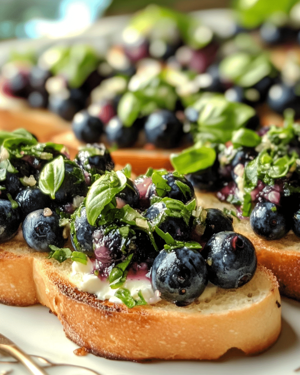 Blueberry Basil Bruschetta