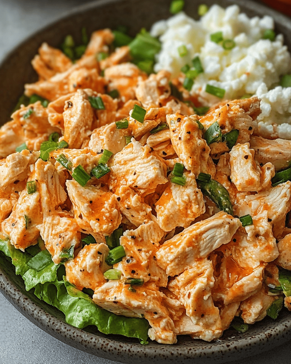 Buffalo Chicken Salad with Cottage Cheese