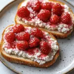 Fruit & Jam Cottage Cheese Toast