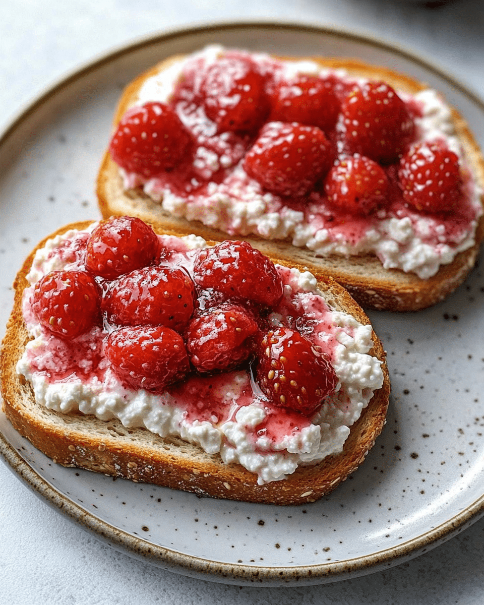 Fruit & Jam Cottage Cheese Toast