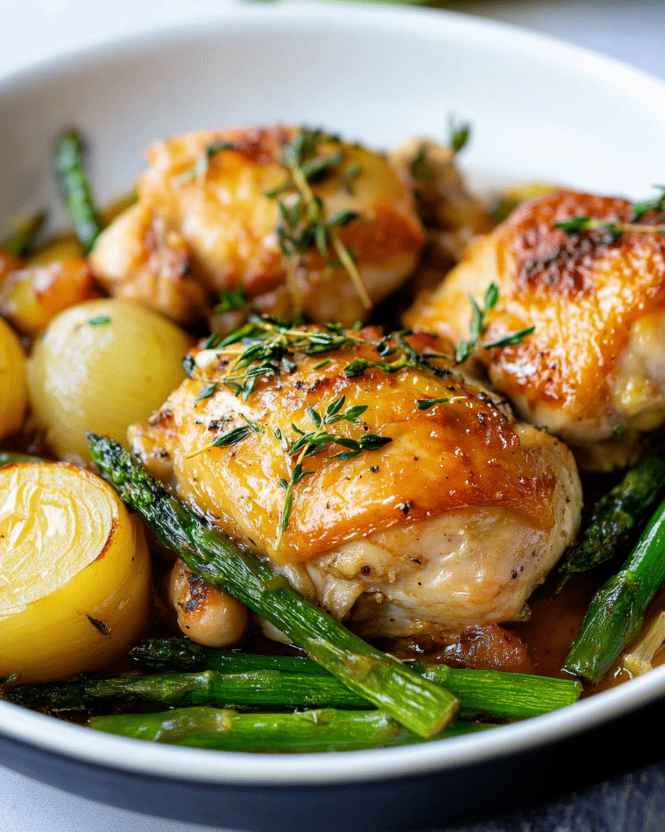 One-Pan Roasted Chicken with Spring Vegetables