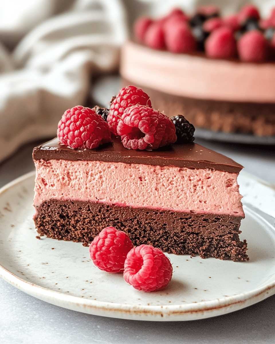 Chocolate Raspberry Mousse Cake