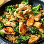 Teriyaki Chicken Skillet Casserole with Broccoli