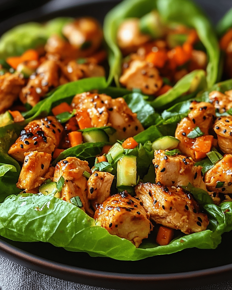 Thai Chicken Lettuce Wraps