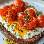 Tomato and Cottage Cheese Toast