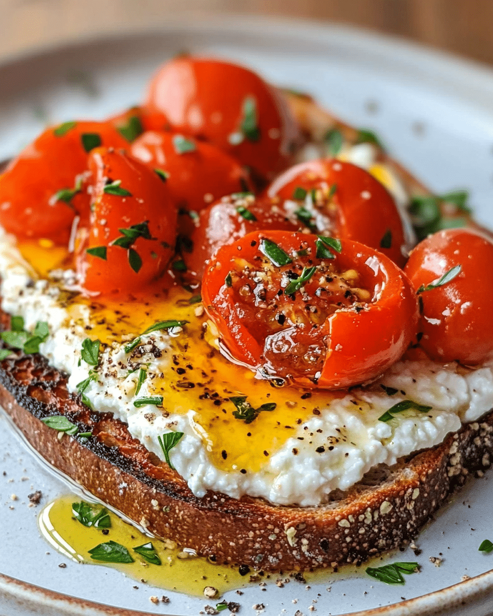 Tomato and Cottage Cheese Toast