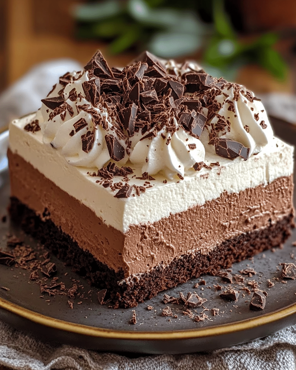 Triple Chocolate Mousse Cake