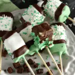 Grasshopper Marshmallow Pops