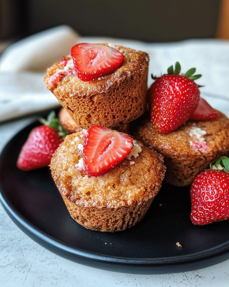 Strawberry Cottage Cheese Muffins