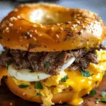 Copycat McDonald's Steak, Egg, and Cheese Bagel