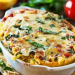 Cheesy Vegetarian Spaghetti Squash Casserole