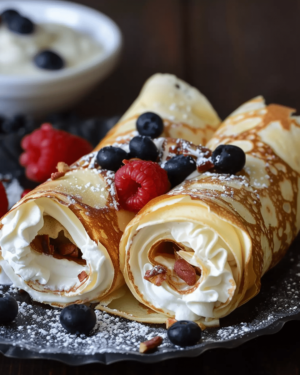 Cheesecake Crepe Roll-Ups