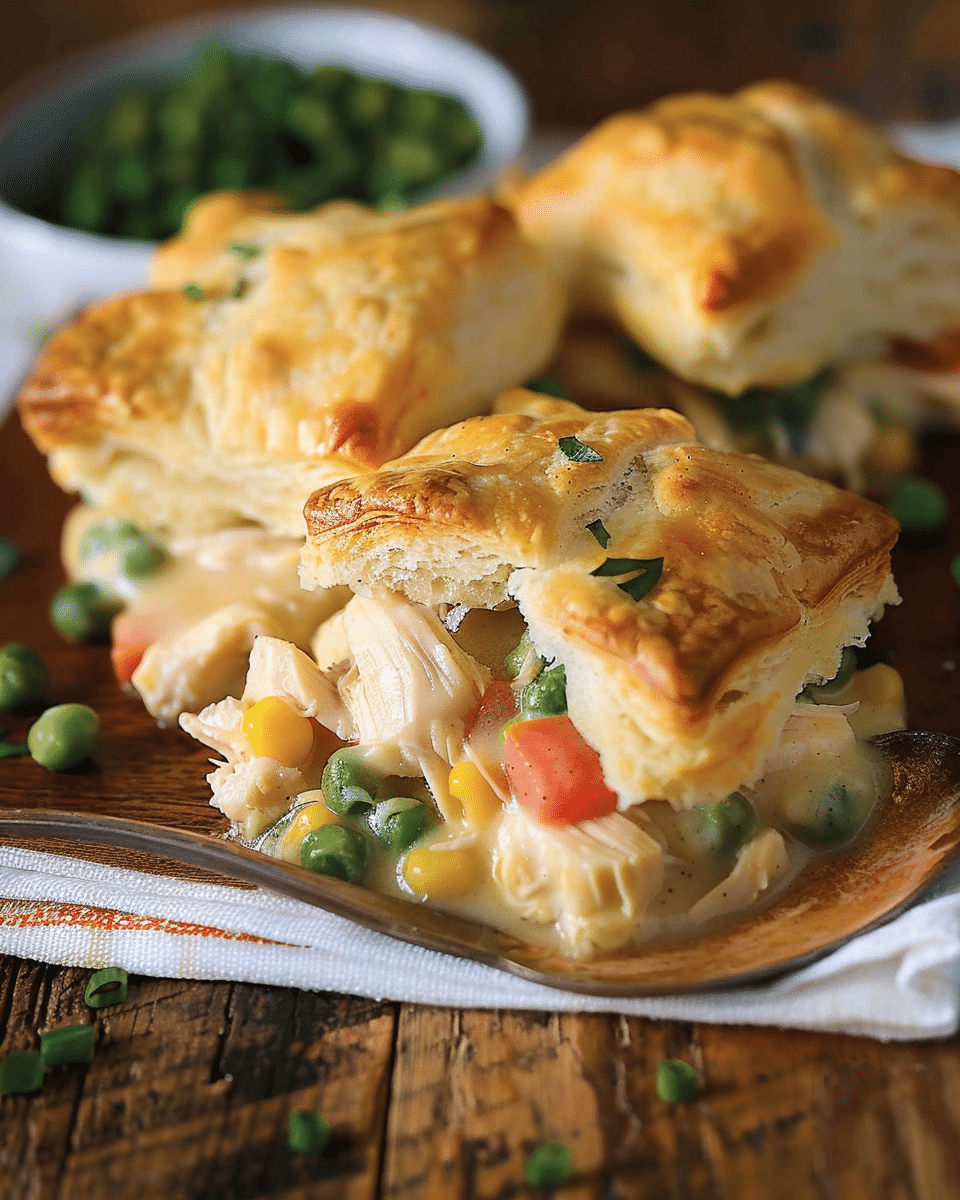 Chicken Pot Pie with Biscuits