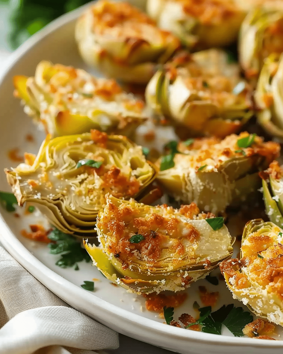 Crispy Parmesan Artichoke Hearts