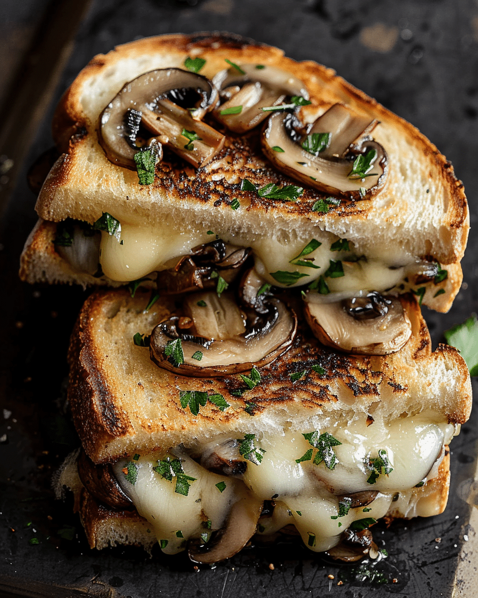 Garlic Mushroom Grilled Cheese