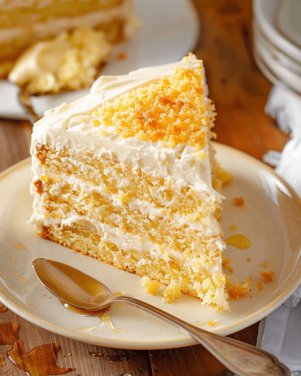 Layered Cornbread Cake with Whipped Honey Butter Frosting