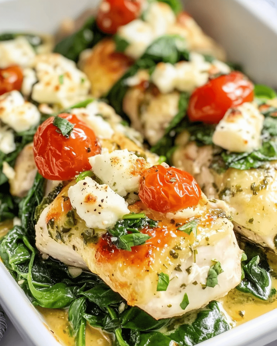 Low Carb Chicken with Spinach and Goat Cheese