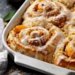 Peach Cobbler Cinnamon Rolls