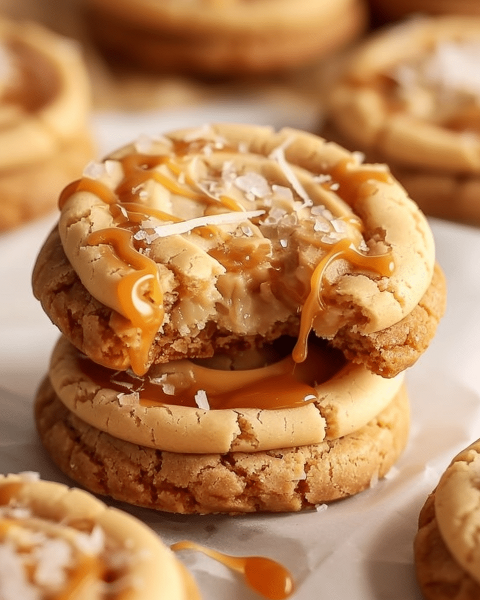 Salted Caramel Cheesecake Cookies