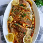 Baked Red Snapper with Garlic and Herbs