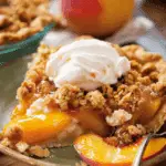 Brown Sugar Peach Crumble Pie