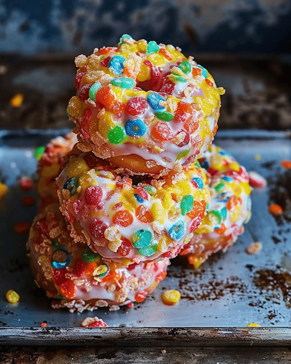 Fruity Pebbles Donuts