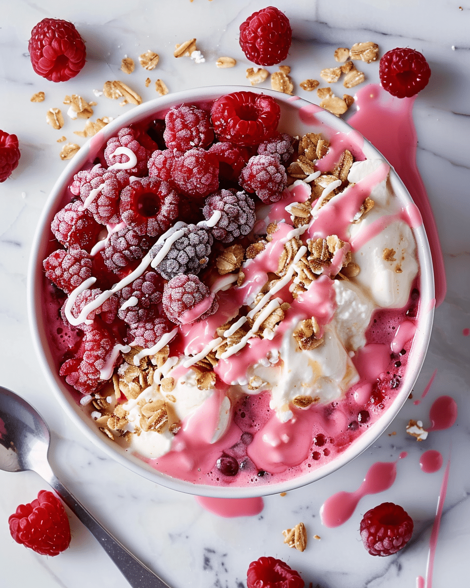 Berry Bliss Cottage Cheese Smoothie Bowl