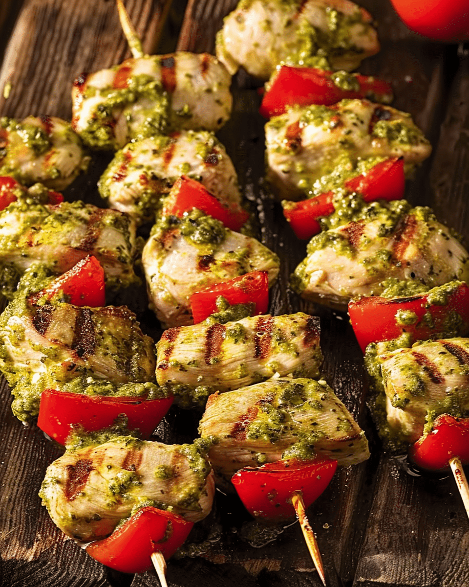 Chicken Pesto Kabobs