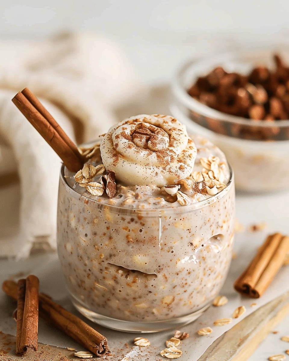 Cinnamon Roll Overnight Oats