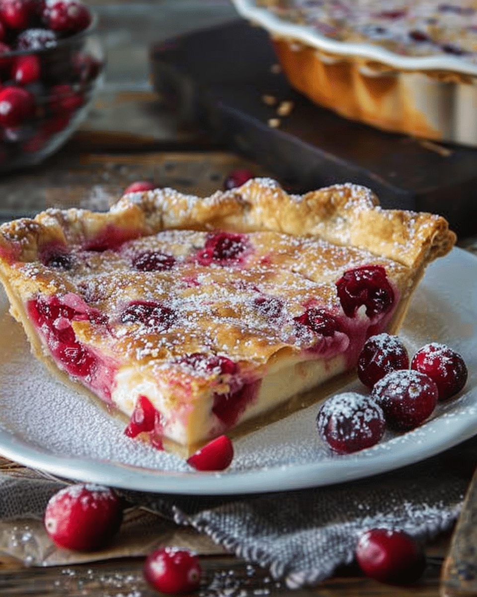 Cranberry Custard Pie