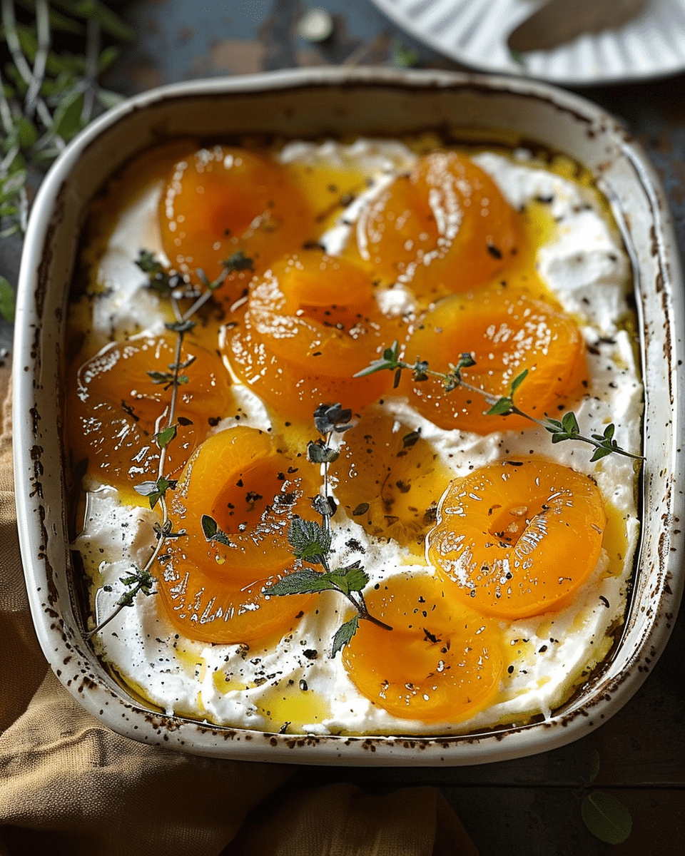 Creamy Apricot Goat Cheese Bake (Only 5 Ingredients!)