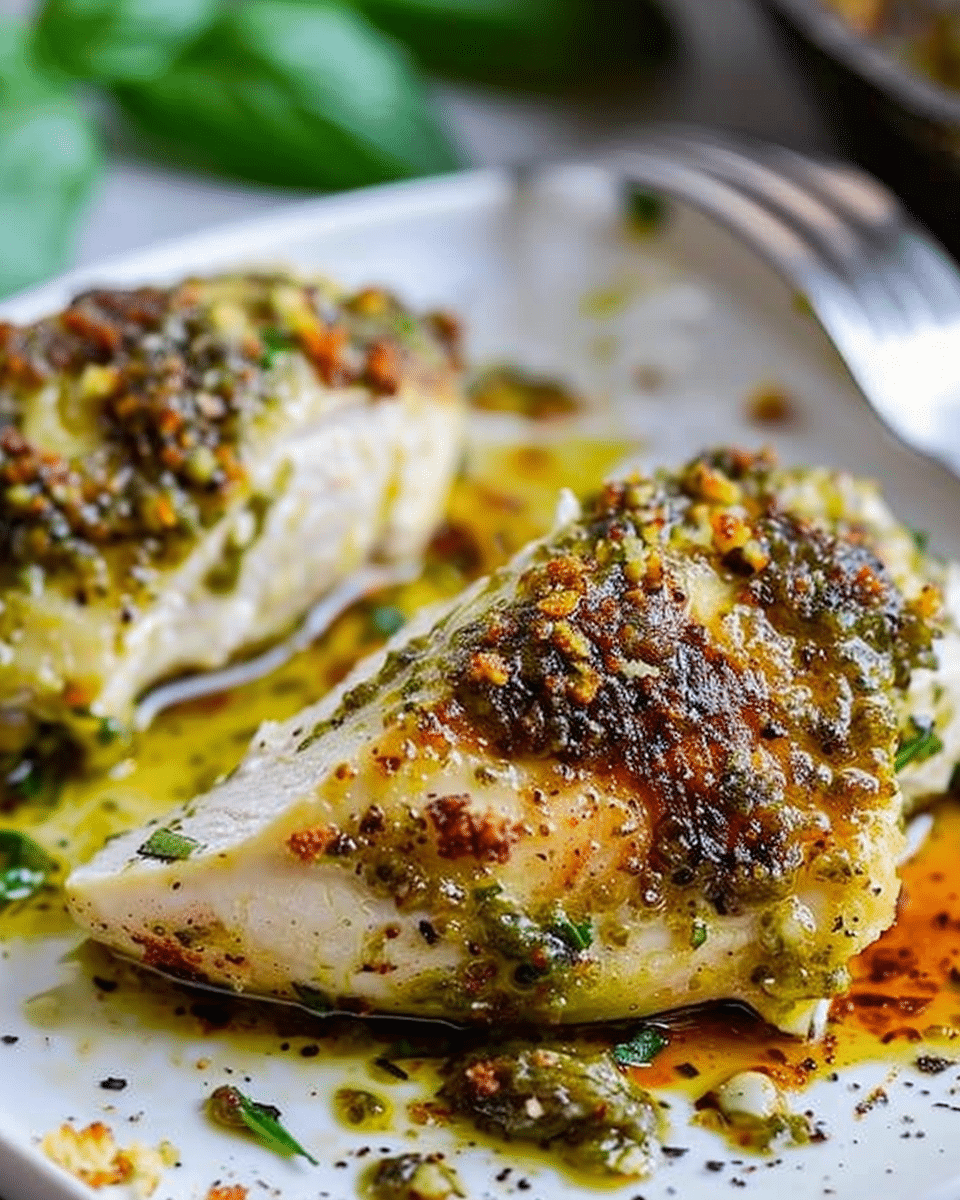 Easy Baked Pesto Chicken