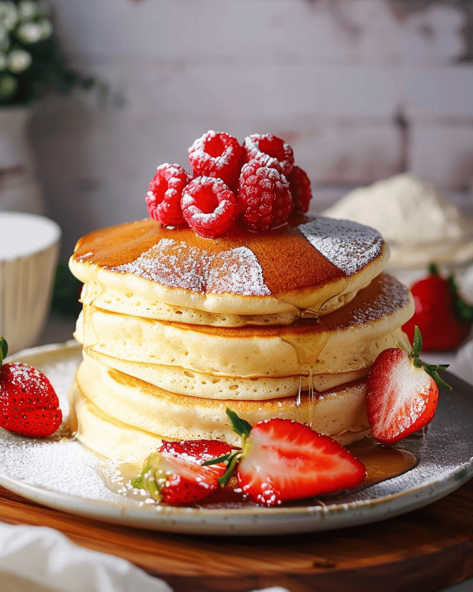 Fluffy Japanese Soufflé Pancakes
