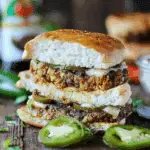 Jalapeno Popper Stuffed Black Bean Burgers