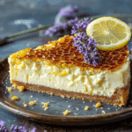Lemon Lavender Cheesecake with Honeycomb