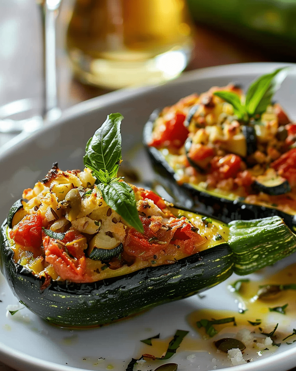 Mediterranean Stuffed Zucchini Recipe