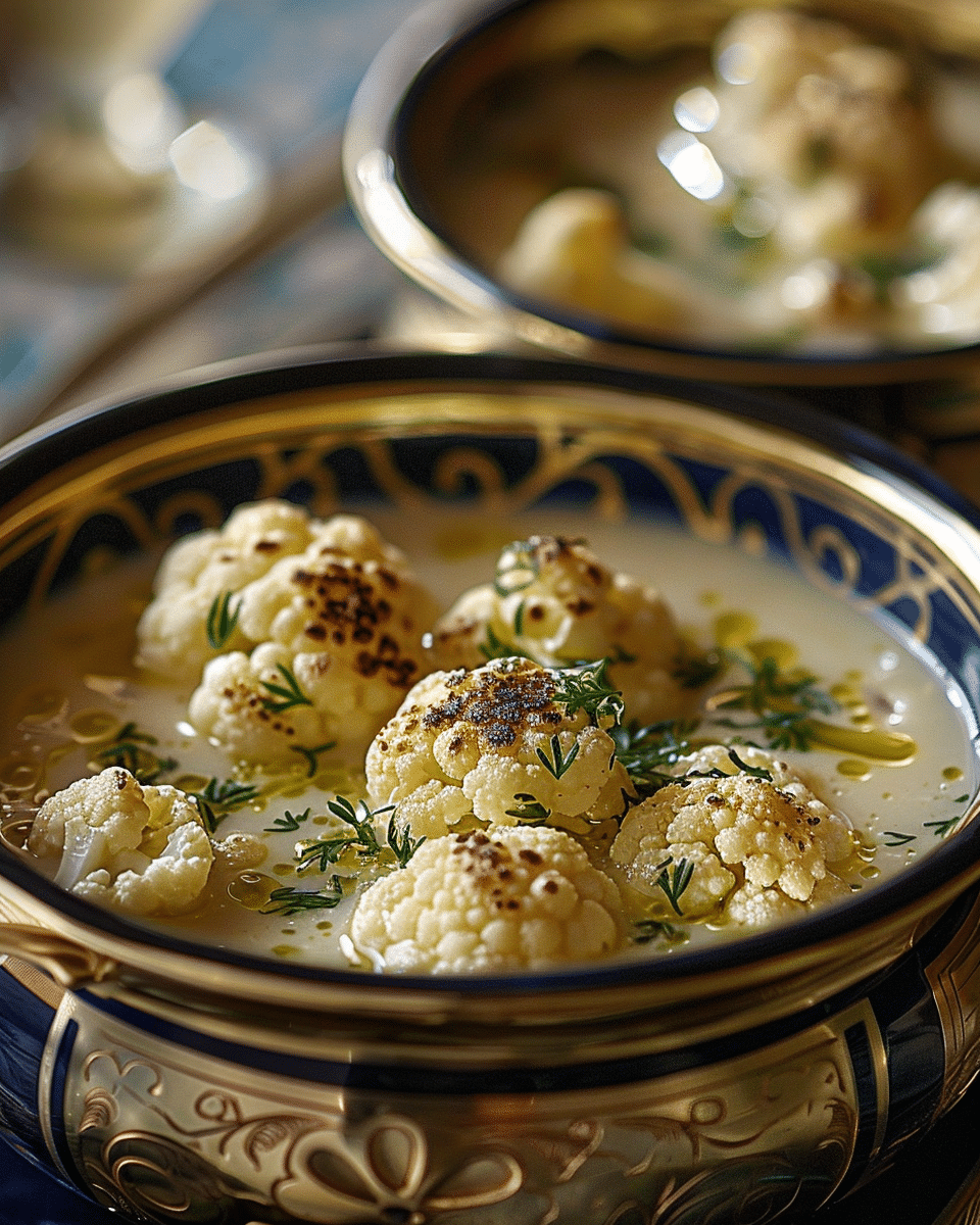 Mediterranean-Style Cauliflower Soup
