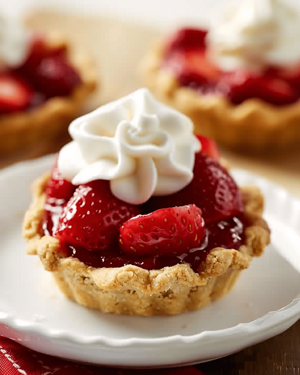 Mini Strawberry Pies with Sugar Cookie Crust