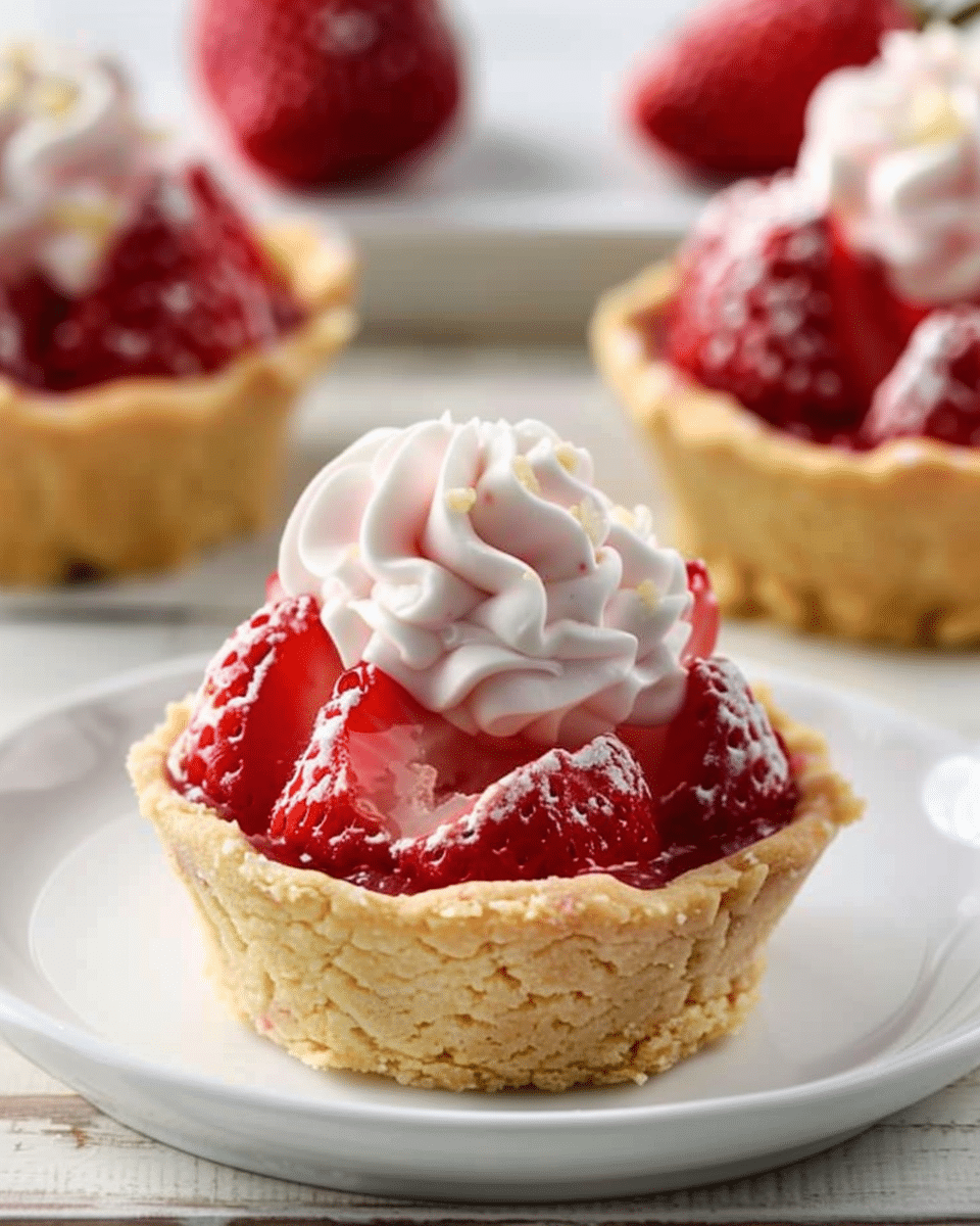 Mini Strawberry Pies with Sugar Cookie Crust