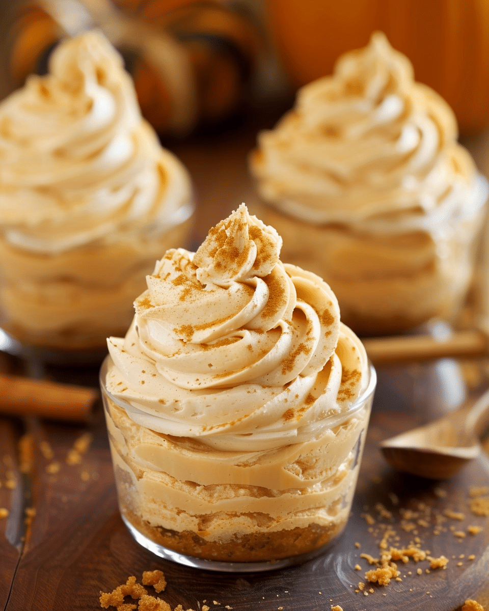 No-Bake Mini Pumpkin Cheesecakes