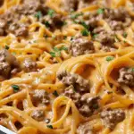 One-Pot Creamy Beef & Garlic Butter Pasta